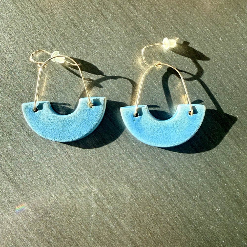 Fun Blue and Gold Earrings